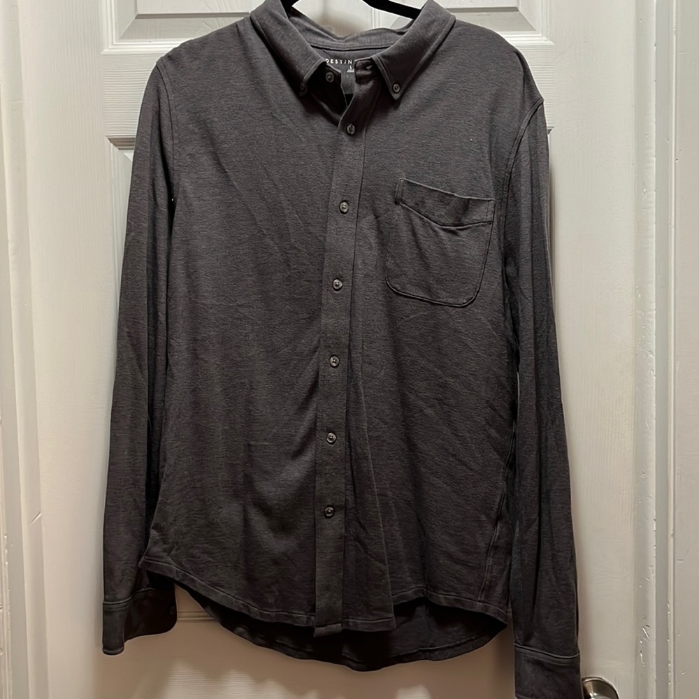 Destination Gray Button Down